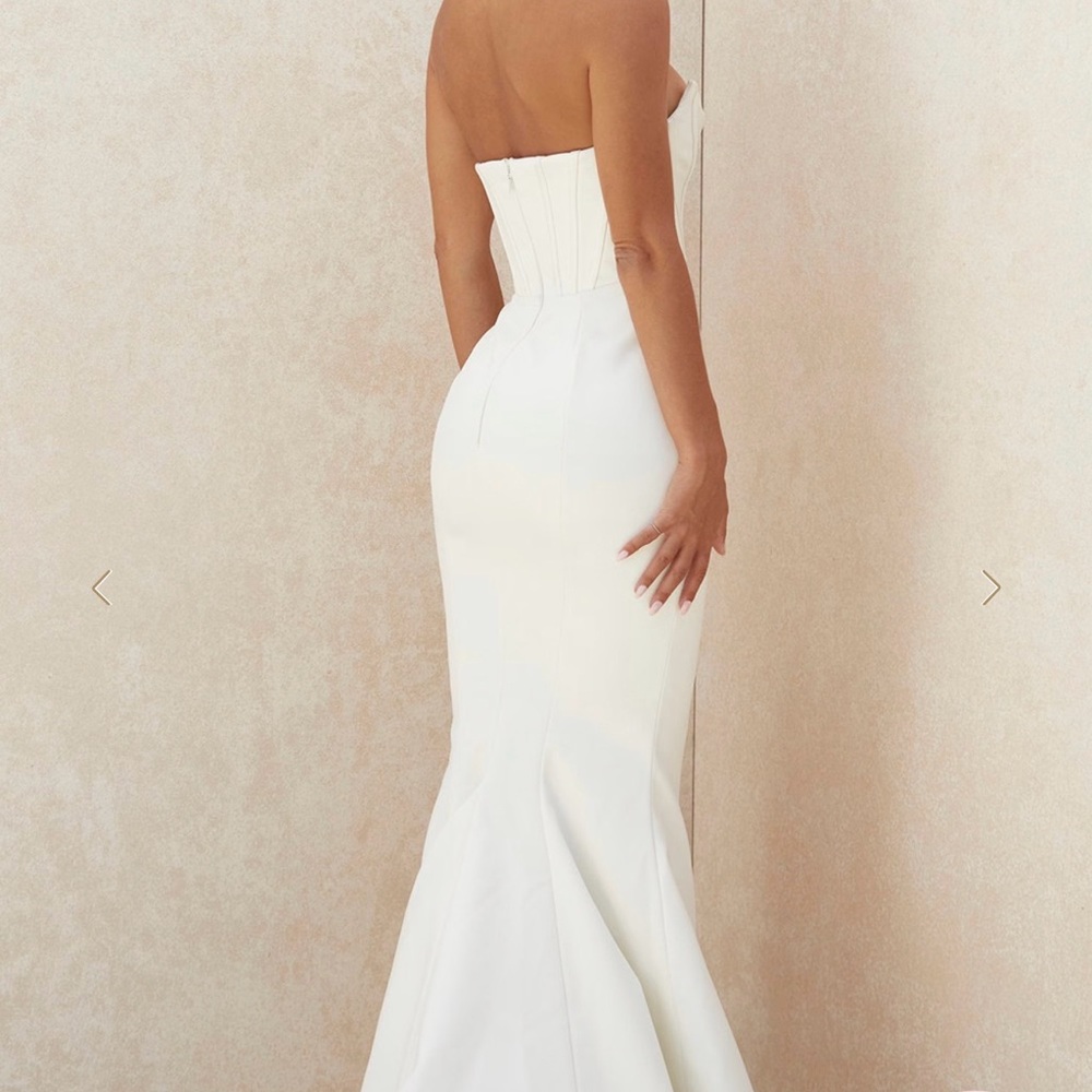 House of CB Ines Ivory Strapless Mermaid Wedding Gown - Picture 2 of 8